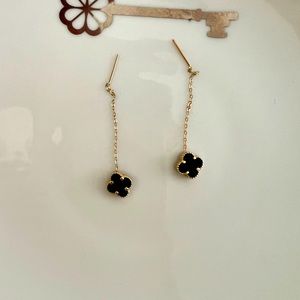 Tic tac VCA inspired 24k gold earrings